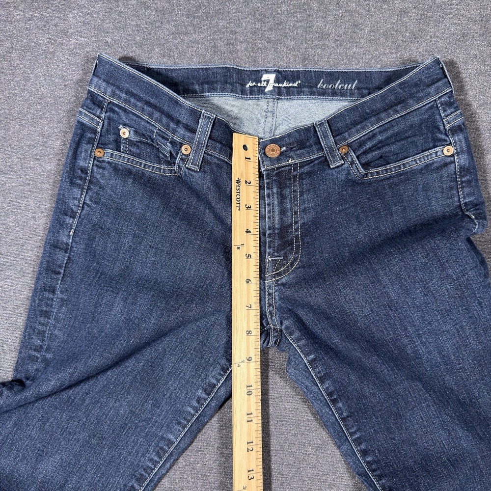 7 For All Mankind Blue Boot Cut Jeans - Picture 6 of 8